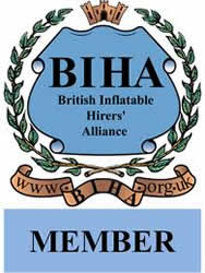 A jungle-themed inflatable