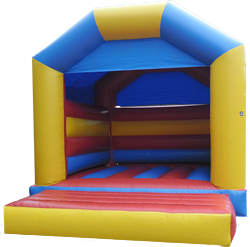 A jungle-themed inflatable