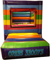 A jungle-themed inflatable