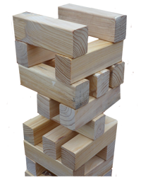 A football-themed inflatable