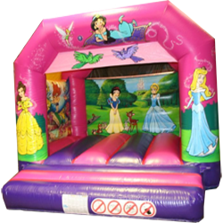 A delightful princess themed bouncy castle